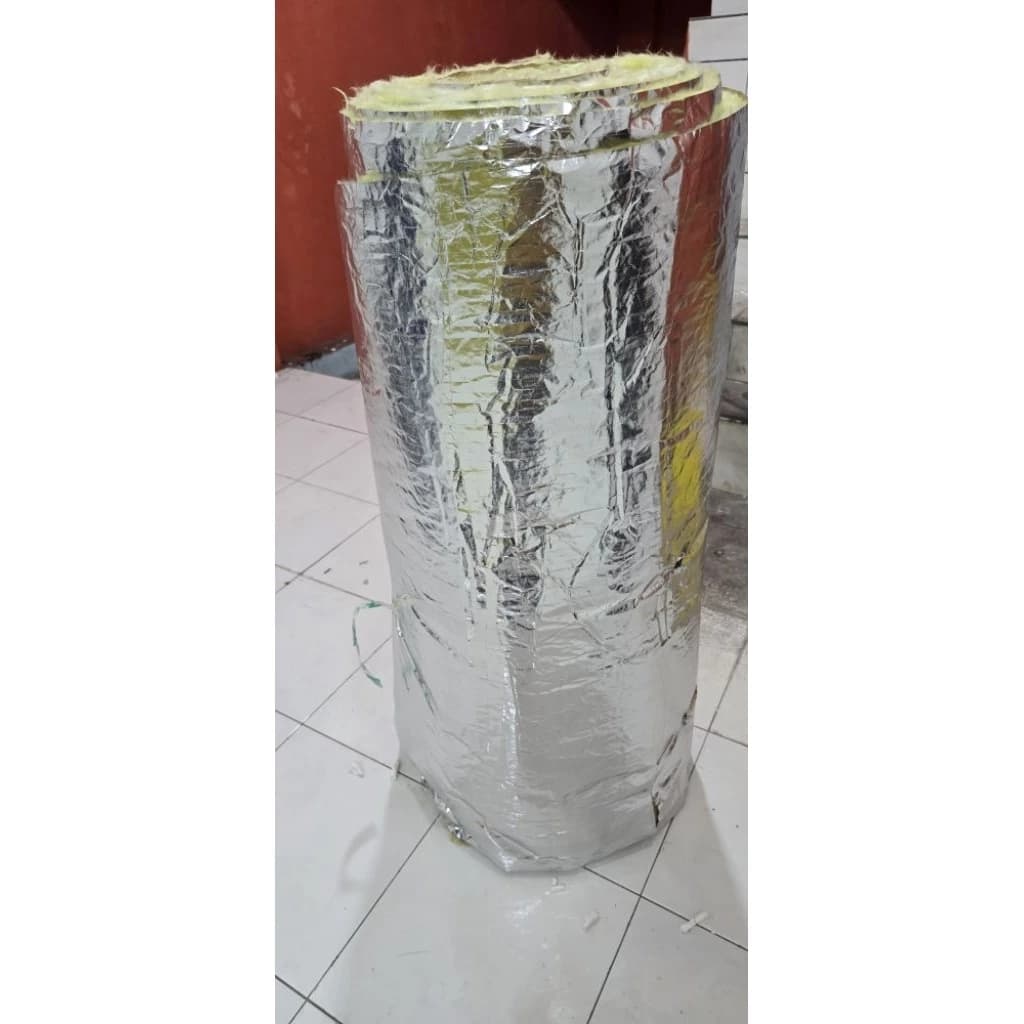 GLASS WOOL FOIL 1 SISI TEBAL 25 MM LEBAR 120 CM PANJANG 20 METER